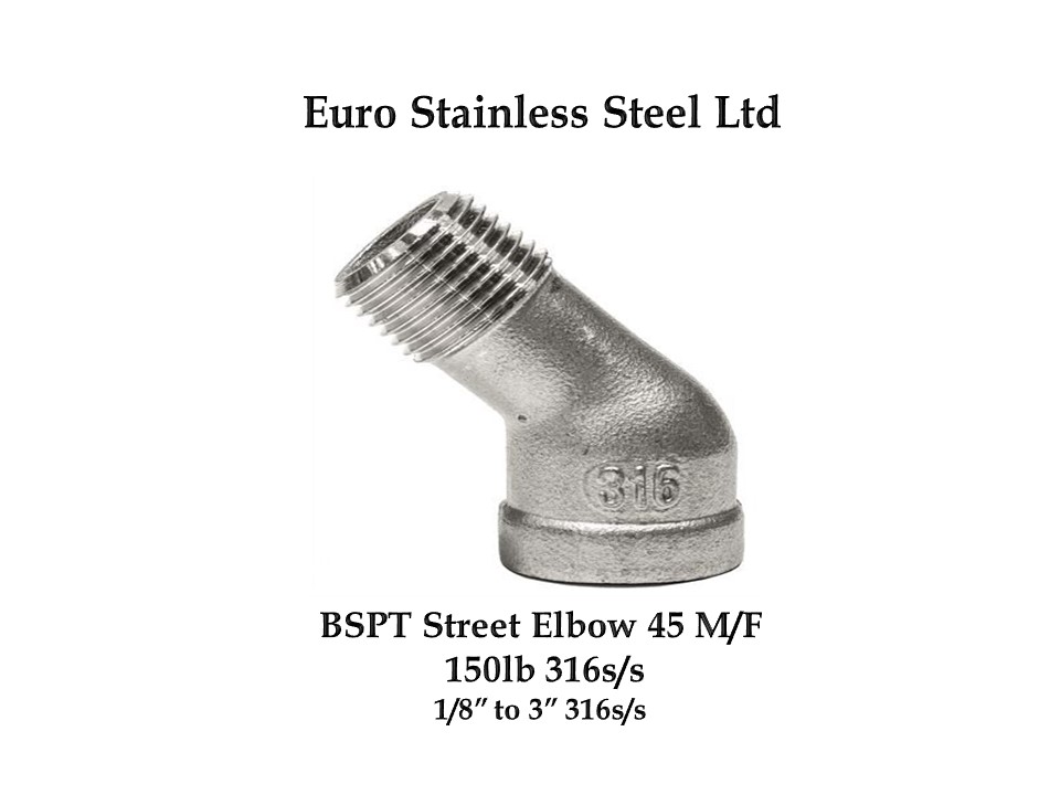 BSP 45 "STREET" M/F Elbow 316s/s