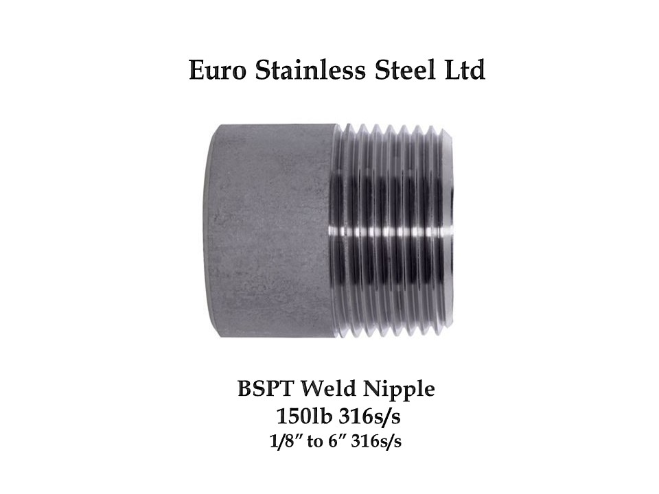 BSP Short Weld Nipples 316s/s