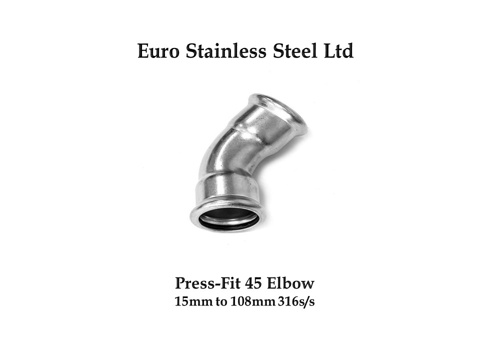 Press-Fit 45 Elbow 316s/s